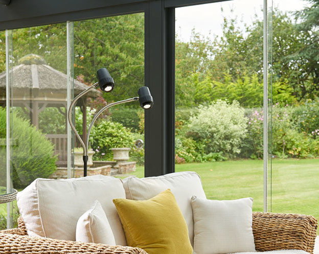 Alex Gemini Floor Reading Light - Conservatory